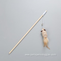 Mouse on a wooden stick feather cat toy